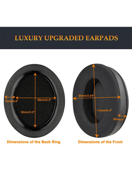 Almohadillas de Gel Refrigerante Soulwit para Auriculares - Negro