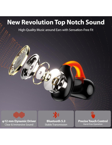 Auriculares Jiunai K5-C Bluetooth 5.3 Conducción Ósea IPX4