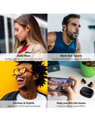 Auriculares Jiunai K5-C Bluetooth 5.3 Conducción Ósea IPX4