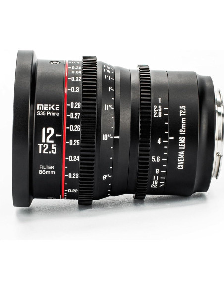 Lente Cine MEKE 12mm T2.5 S35 Montura EF para Cámaras