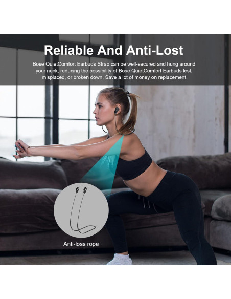 Correa Antipérdida LEFXMOPHY para Bose QuietComfort II