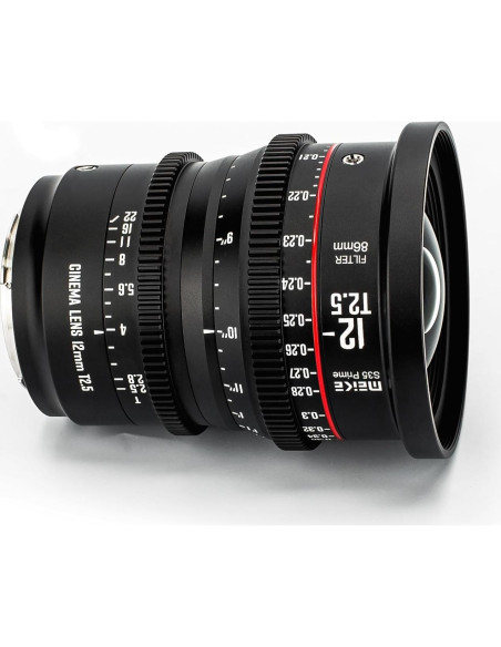 Lente Cine MEKE 12mm T2.5 S35 Montura EF para Cámaras