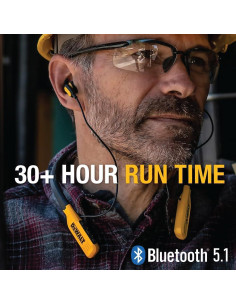 Auriculares Inalámbricos DEWALT Neckband con Estuche IPX6 30H 2