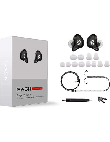 Auriculares Intrauditivos BASN Bsinger BC100 Negro - Aislamiento Sonido