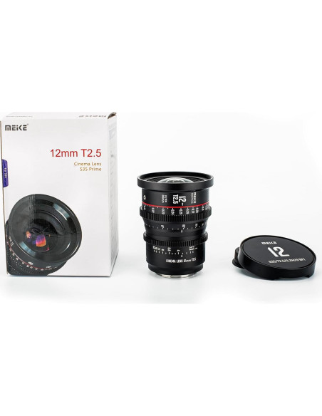 Lente Cine MEKE 12mm T2.5 S35 Montura EF para Cámaras