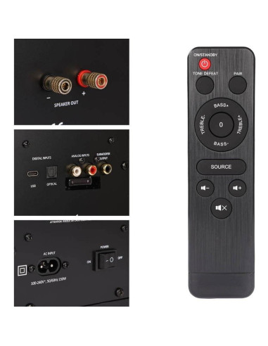 Altavoces de Escritorio Monolith MTM-100 - 100W Bluetooth aptX HD