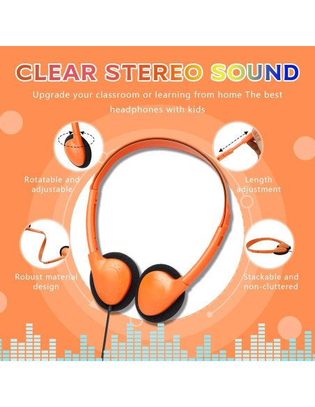 Auriculares para Niños TJZXGUI905 Paquete de 24 Multicolor