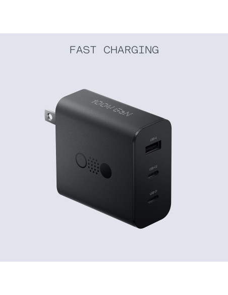 Cargador Rápido GaN 100W CMF USB-C 3 Puertos Gris Oscuro