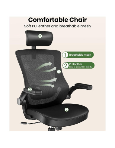Silla de Oficina Ergonómica Marsail MSOC5 con Soporte Lumbar