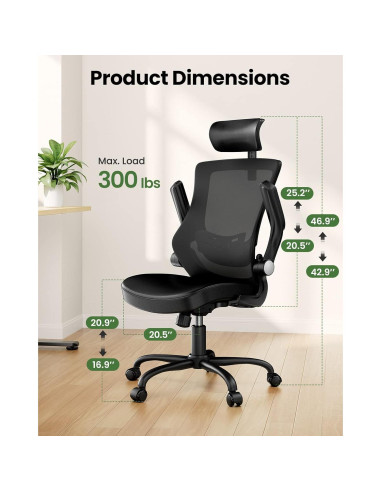 Silla de Oficina Ergonómica Marsail MSOC5 con Soporte Lumbar
