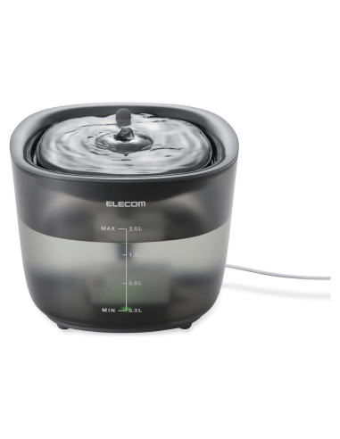 Fuente de Agua Silenciosa Elecom 2L para Gatos y Perros