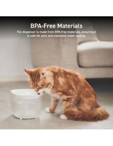 Fuente de Agua Silenciosa Elecom 2L para Gatos y Perros