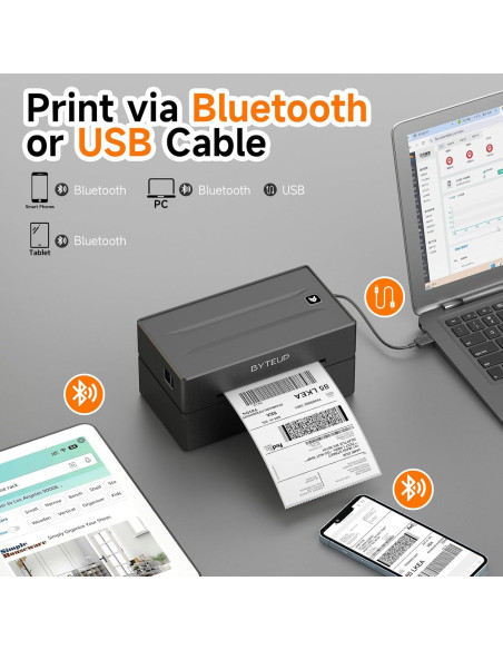 Impresora de Etiquetas Térmicas Bluetooth Shanyin 4x6 para Envíos