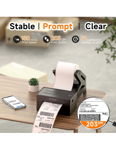 Impresora de Etiquetas Térmicas Bluetooth Shanyin 4x6 para Envíos