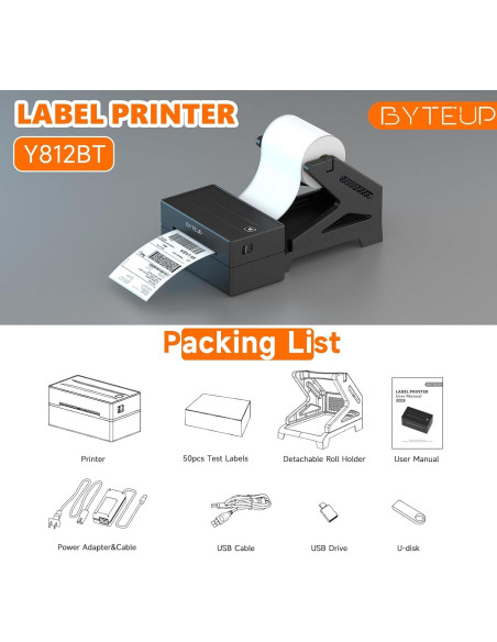 Impresora de Etiquetas Térmicas Bluetooth Shanyin 4x6 para Envíos