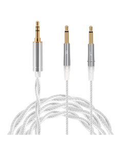 Cable de audio trenzado FAAEAL 1.5m 3.5mm para Hifiman y Denon