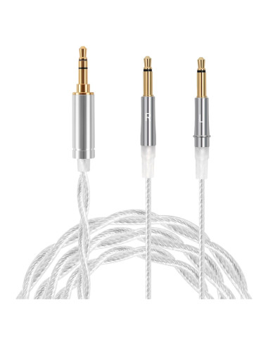 Cable de audio trenzado FAAEAL 1.5m 3.5mm para Hifiman y Denon