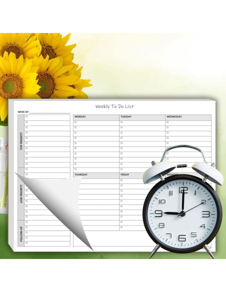 Bloc de Notas Semanal de Tareas Life Charge 60 Páginas 28x22cm