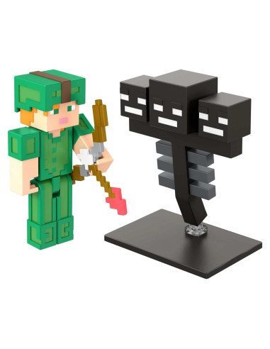 Figuras de Acción Minecraft Mattel 8.25 cm 2 Pk con Accesorios