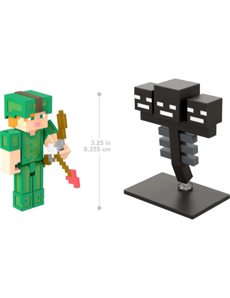 Figuras de Acción Minecraft Mattel 8.25 cm 2 Pk con Accesorios