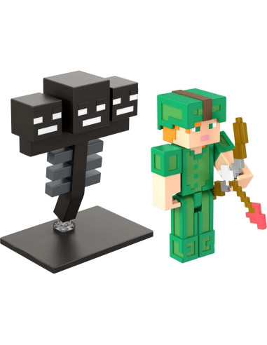 Figuras de Acción Minecraft Mattel 8.25 cm 2 Pk con Accesorios