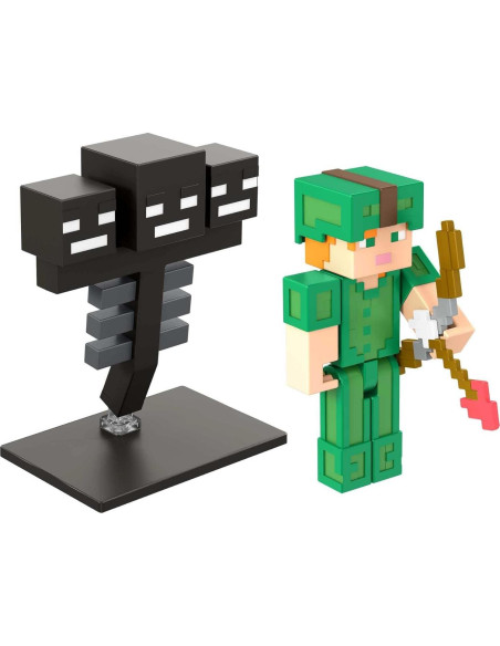 Figuras de Acción Minecraft Mattel 8.25 cm 2 Pk con Accesorios