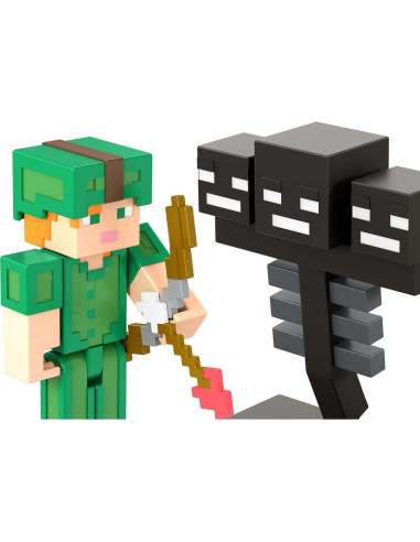 Figuras de Acción Minecraft Mattel 8.25 cm 2 Pk con Accesorios
