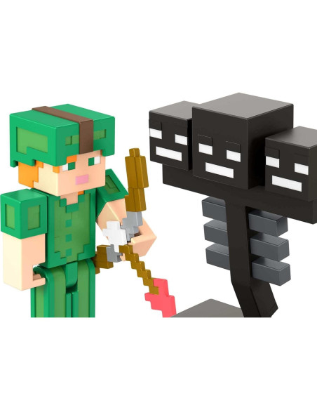 Figuras de Acción Minecraft Mattel 8.25 cm 2 Pk con Accesorios