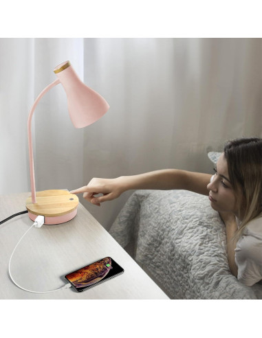 Lámpara de Escritorio Táctil Rosa LALISU 3 Niveles Regulable