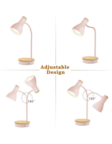 Lámpara de Escritorio Táctil Rosa LALISU 3 Niveles Regulable