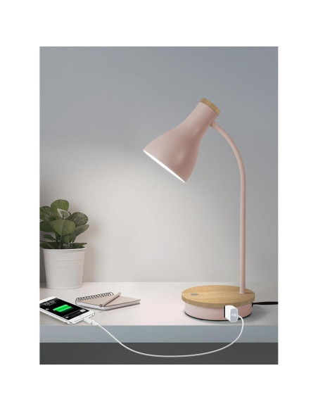 Lámpara de Escritorio Táctil Rosa LALISU 3 Niveles Regulable