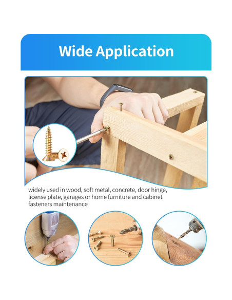 Kit de Tornillos de Madera DIVANC 600 Pcs Acero Inoxidable