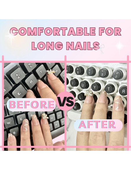 Etiquetas de Teclado Silicona LikoSpark 72 PCS Negro