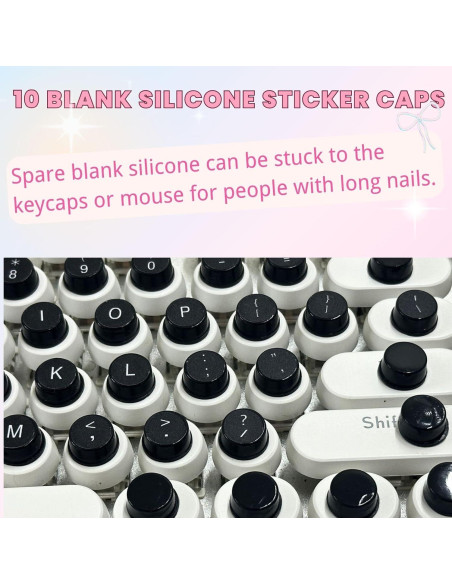 Etiquetas de Teclado Silicona LikoSpark 72 PCS Negro