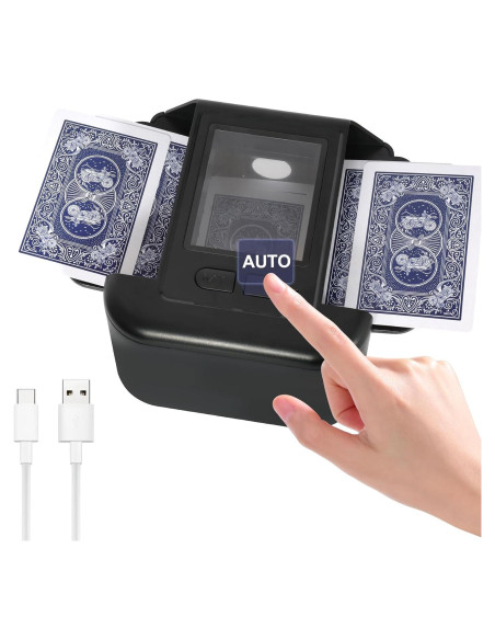 Barajador de Cartas Automático G GO . HO Negro Recargable
