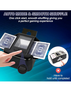 Barajador de Cartas Automático G GO . HO Negro Recargable 2