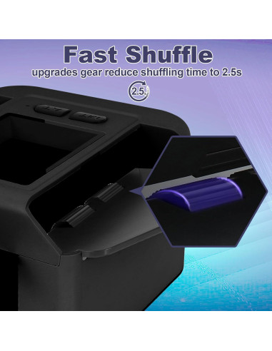 Barajador de Cartas Automático G GO . HO Negro Recargable