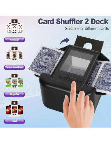 Barajador de Cartas Automático G GO . HO Negro Recargable