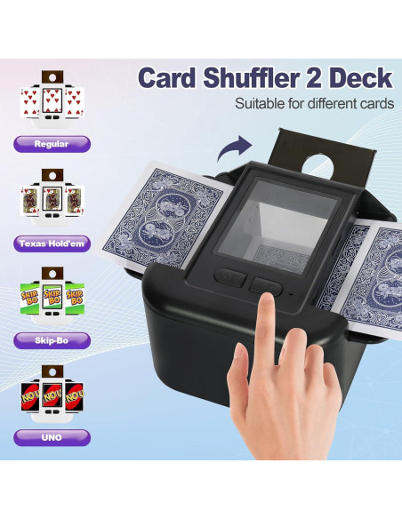 Barajador de Cartas Automático G GO . HO Negro Recargable