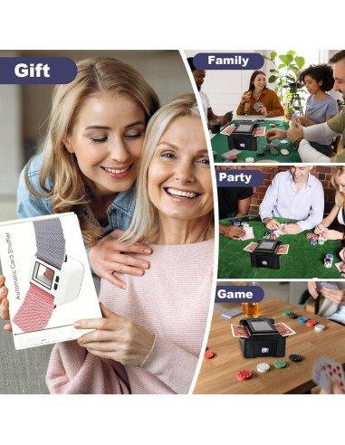 Barajador de Cartas Automático G GO . HO Negro Recargable