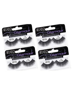 Pestañas Postizas Ardell Glamour 115 - Volumen Completo, 4 Paquetes