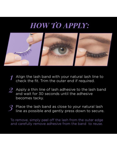 Pestañas Postizas Ardell Glamour 115 - Volumen Completo, 4 Paquetes