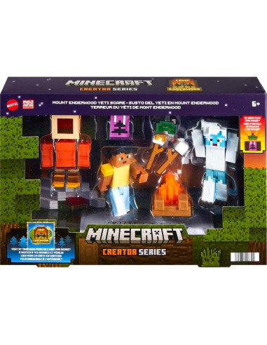Juego de figuras de acción Mattel Minecraft Mount Enderwood