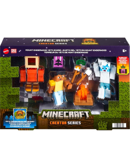 Juego de figuras de acción Mattel Minecraft Mount Enderwood