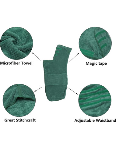 Bata de Baño Rápido Secado Geyecete para Perros Verde XS