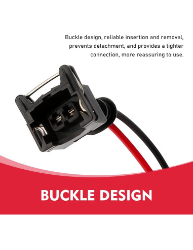 Conector de inyector de combustible GRANDI 8 PCS negro impermeable