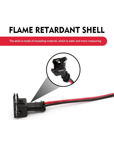 Conector de inyector de combustible GRANDI 8 PCS negro impermeable