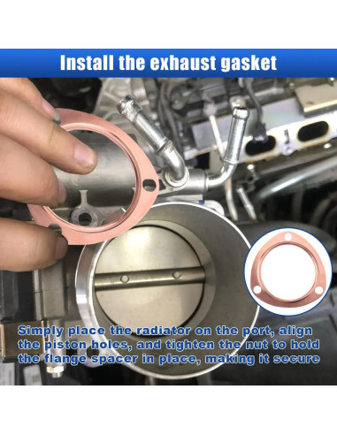 Juntas de Escape de Cobre LAINLOY 2.5" 2 Piezas Reutilizables