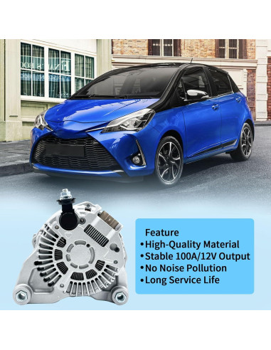 Alternador 12V 100A BZJUNQI Compatible Mazda y Toyota