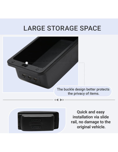 Apoyabrazos Toyota Yaris 2006-2011 Olyrol con 3 Puertos USB